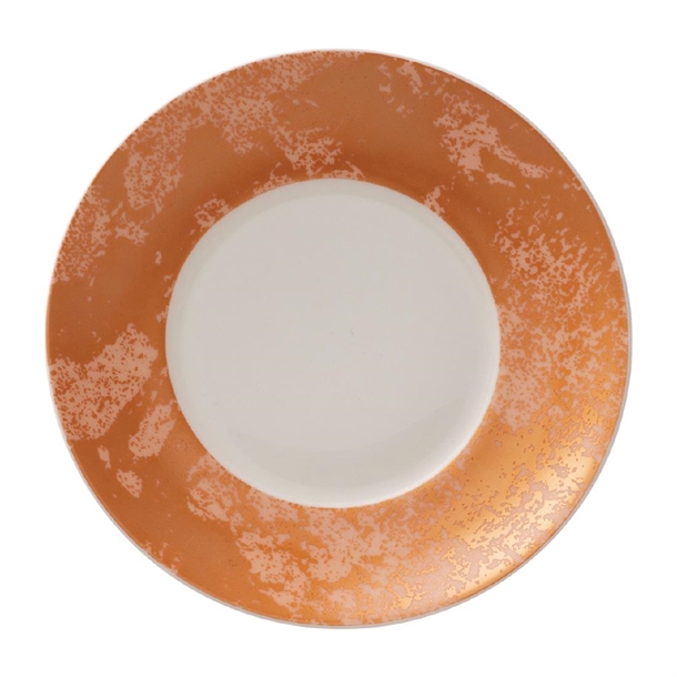 Royal Crown Derby Crushed Velvet Copper Charnwood Saucer (Box 6) (Direct)