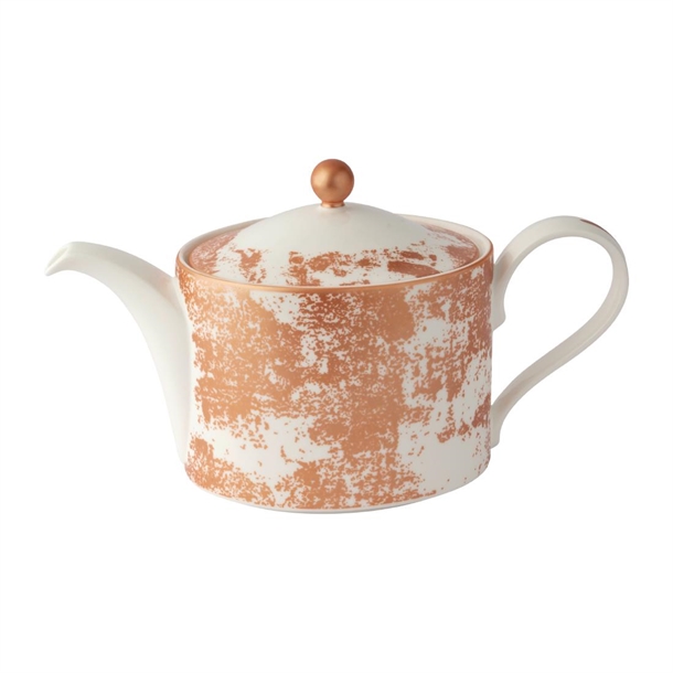 Royal Crown Derby Crushed Velvet Copper Charnwood Tea Pot L/S (Box 1) (Direct)