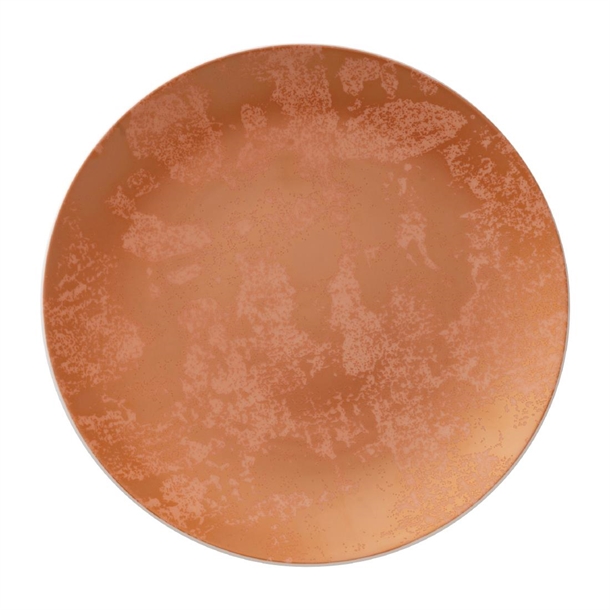 Royal Crown Derby Crushed Velvet Copper Coupe Plate - 255mm (Box 6) (Direct)