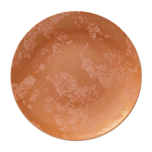 Royal Crown Derby Crushed Velvet Copper Coupe Plate - 164mm (Box 6) (Direct)