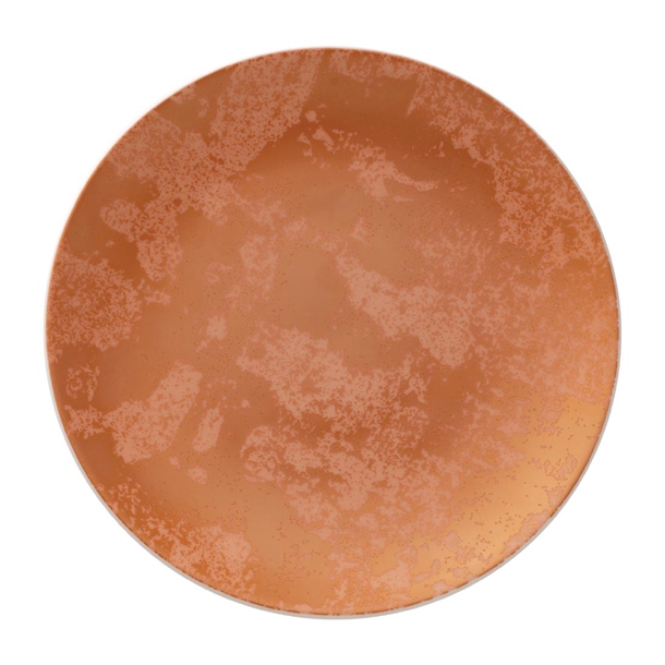 Royal Crown Derby Crushed Velvet Copper Coupe Plate - 209mm (Box 6) (Direct)