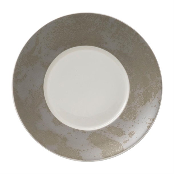 Royal Crown Derby Crushed Velvet Grey Charnwood Saucer (Box 6) (Direct)