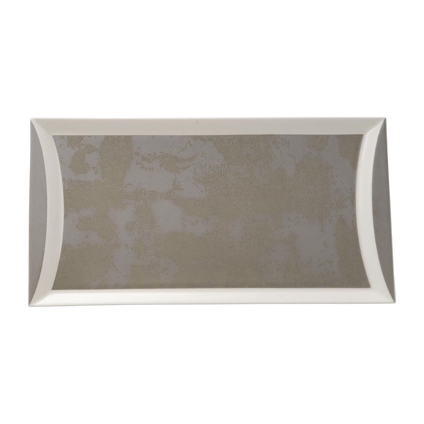 Royal Crown Derby Crushed Velvet Grey Rectangle Tray 320x160mm (Box 6) (Direct)