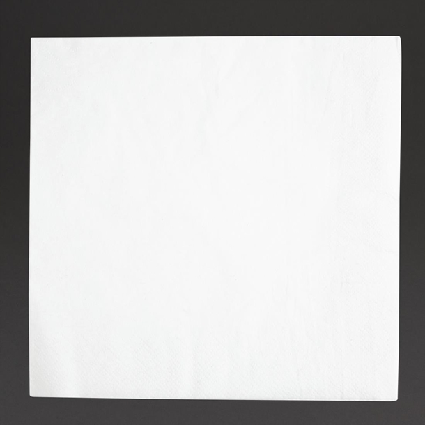 Fiesta Recyclable 40cm 2 ply 4 Fold White Dinner Napkin  (Pack 2000)