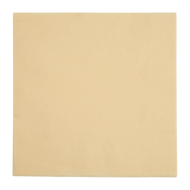 Fiesta Recyclable 40cm 2 ply 4 Fold Cream Dinner Napkin (Pack 2000)