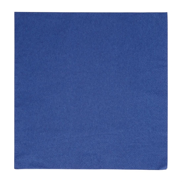 Fiesta Recyclable 40cm 2 ply 4 Fold Dark Blue Dinner Napkin (Pack 2000)