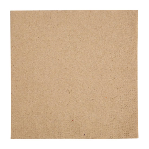Fiesta Recyclable 40cm 2 ply 4 Fold Recycled Kraft Dinner Napkin (Pack 2000)