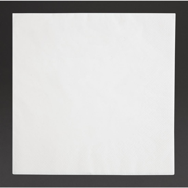 Fiesta Recyclable 40cm 3 ply 4 Fold White Dinner Napkin (Pack 1000)