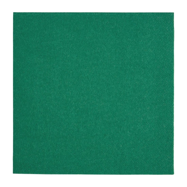 Fiesta Recyclable 40cm 3 ply 4 Fold Dark Green Dinner Napkin (Pack 1000)