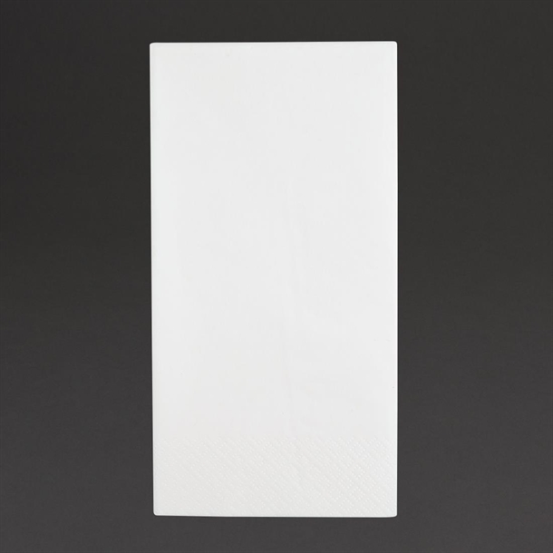 Fiesta Recyclable 40cm 3 ply 8 Fold White Dinner Napkin (Pack 1000)