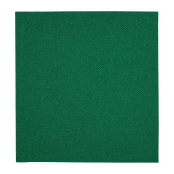 Fiesta Recyclable 40cm Airlaid 4 Fold Dark Green Dinner Napkin(Pack 500)