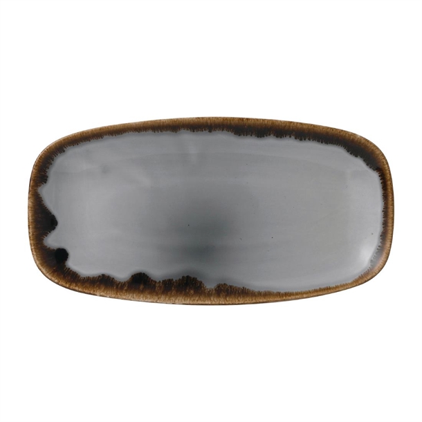 Dudson Harvest Grey Chefs Oblong Plate - 11 3/4x6" (Box 12) (Direct)