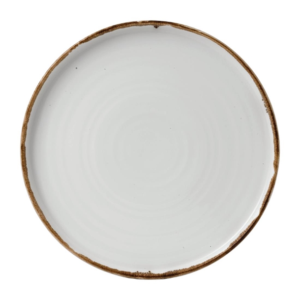 Dudson Harvest Natural Walled Plate - 10 2/8" (Box 6) (Direct)