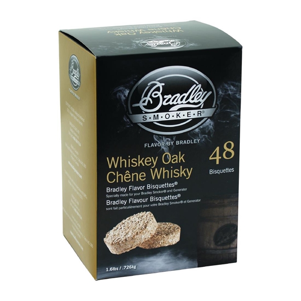 Bradley Food Smoker Whiskey Oak Flavour Bisquette (Pack 48) (B2B)