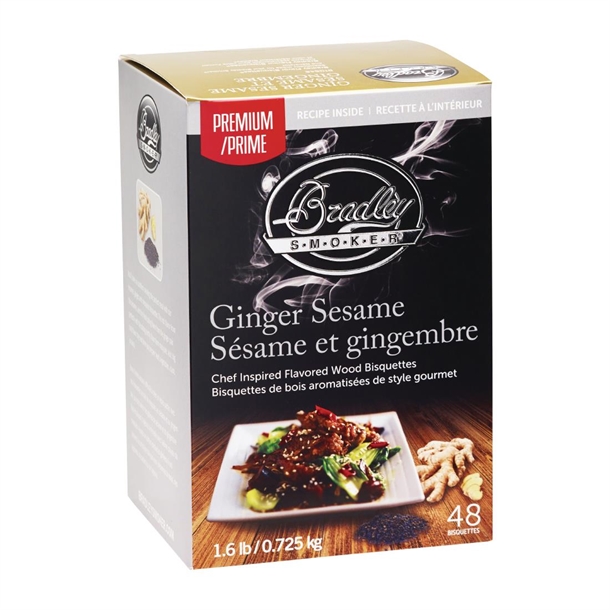 Bradley Food Smoker Ginger Sesame Premium Flavour (Pack 48) (B2B)