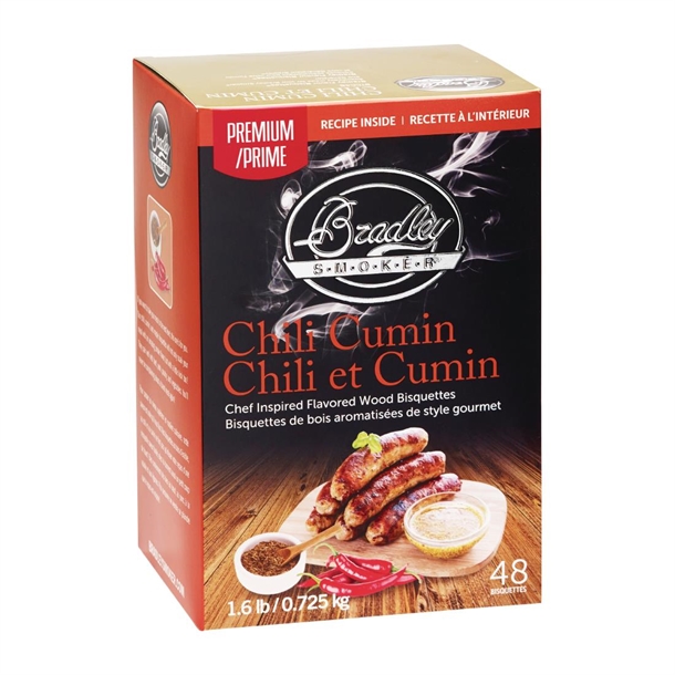 Bradley Food Smoker Chili Cumin Premium Flavour (Pack 48) (B2B)