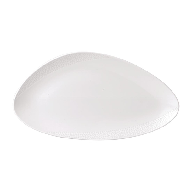 Isla White Chefs' Triangle Plate 13 3/4x7 3/8 " (Box 6) (Direct)