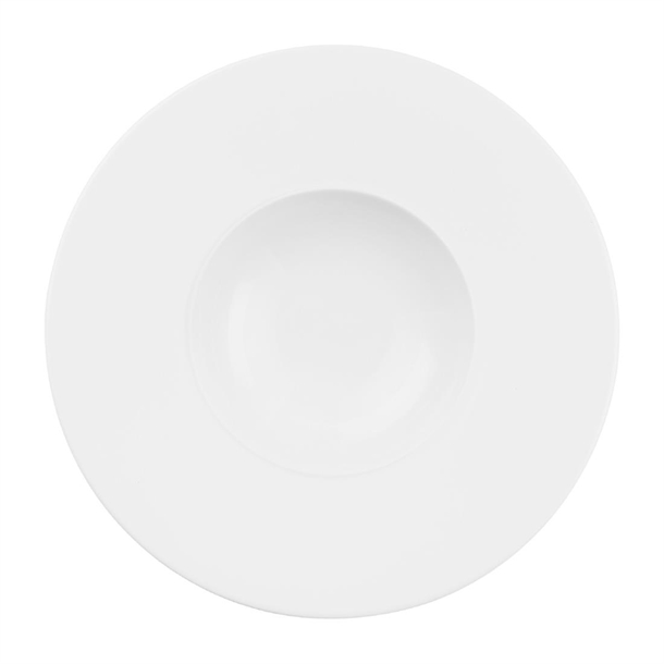 Alc Ambience White Medium Rim Bowl 12 3/8" (Box 6) (Direct)