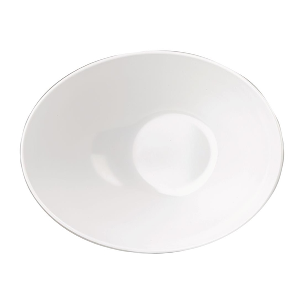 Plastic Melamine White Moonstone Bowl 36cm (Box 2) (Direct)