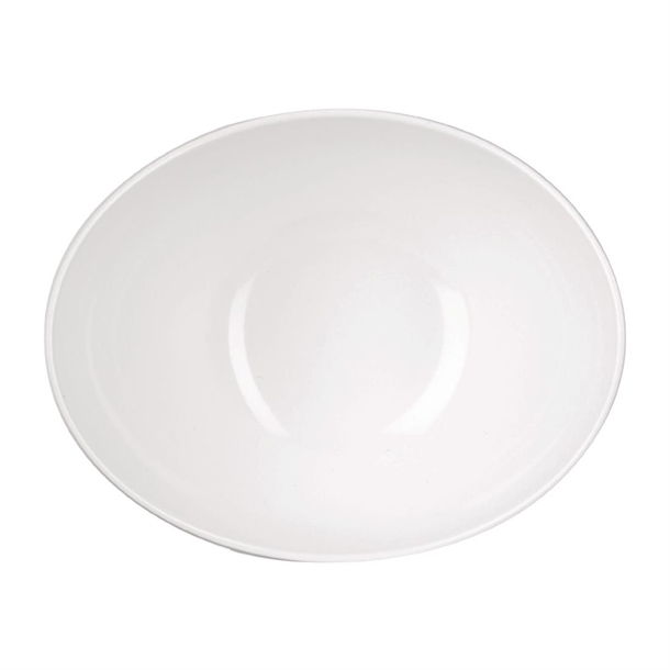 Plastic Moonstone Melamine White Bowl 20cm (Box 4) (Direct)