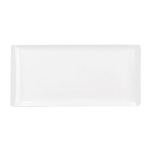 Plastic Rectangular White Melamine Tray 20 7/8"x12 3/4" (Box 2) (Direct)