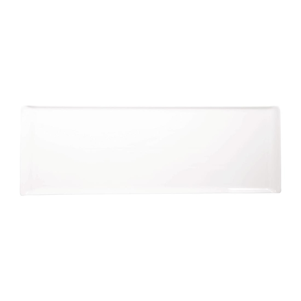 Plastic Rectangular White Melamine Tray 22 7/8x7 7/8" (Box 4) (Direct)