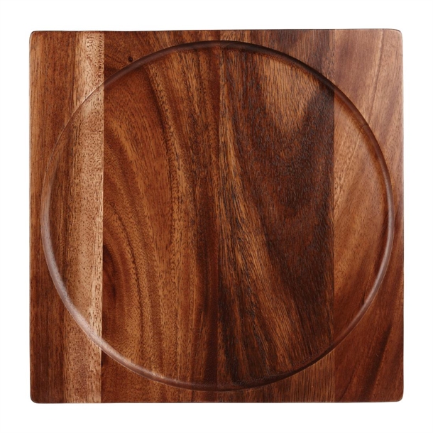 Wood Square Presentation Board 13 2/8" (Box 4) (Direct)