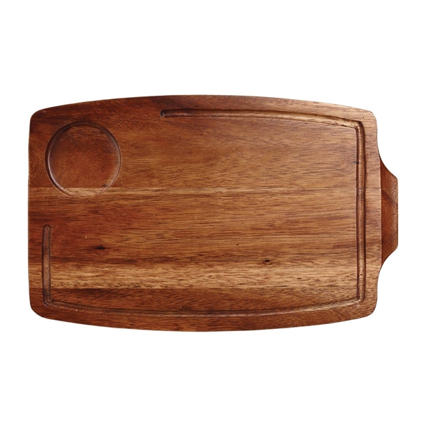 Wood Rectangular Serving Board 13 5/8x8 5/8" (Box 6) (Direct)