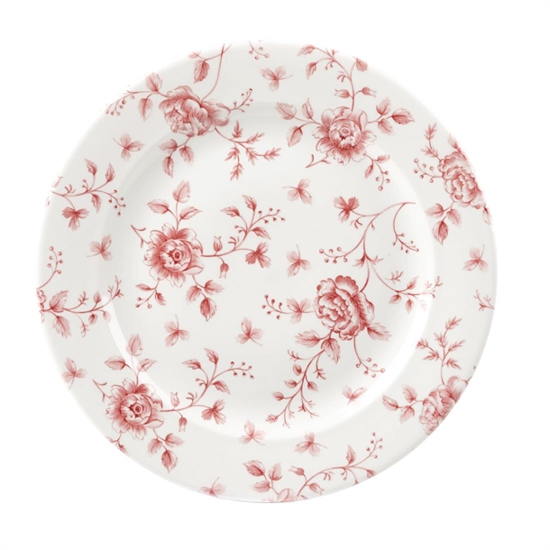 Churchill  Rose Chintz Cranberry  Plate 10.875" Box 6
