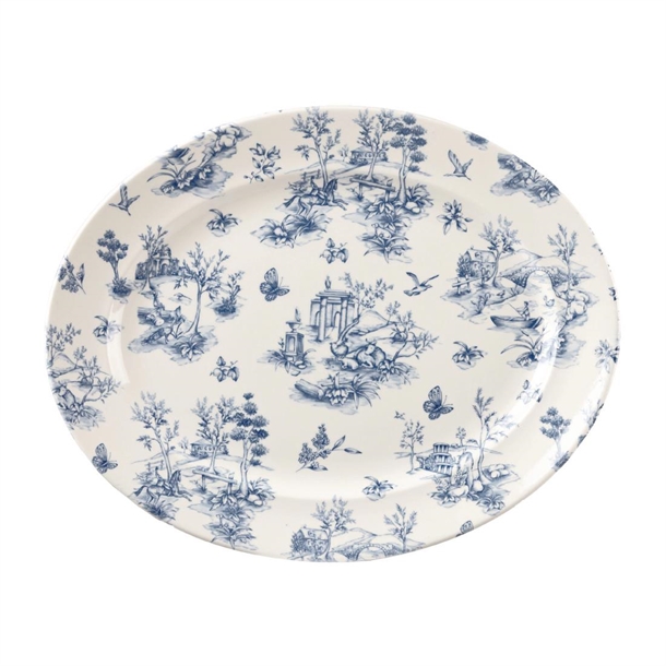 Toile Prague Classic Oval Plate 14.375" (Box 6) (Direct)
