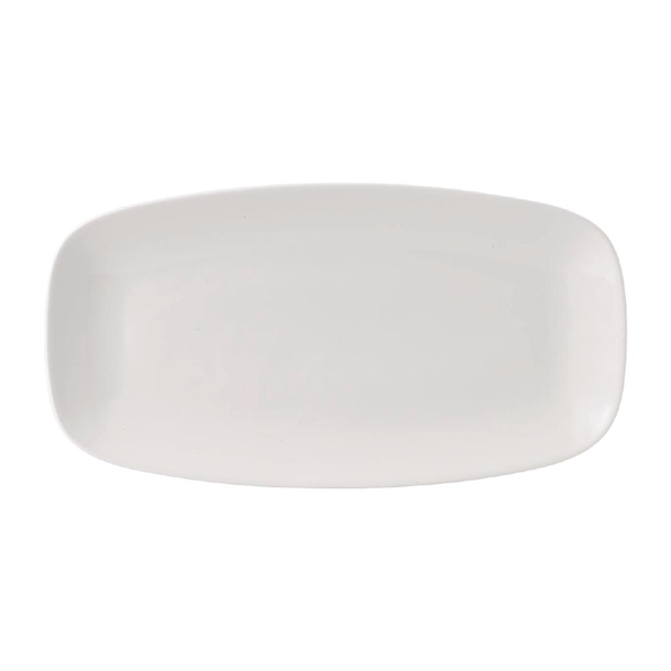 White Oblong Chefs Plate 13 7/8x7 3/8" (Box 6) (Direct)