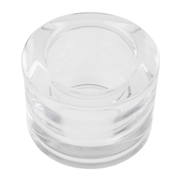 Chunky Tealight Holder -clear (Box 12) (B2B)