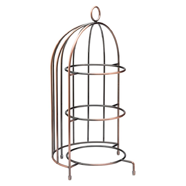 Birdcage Plate Stand 17.5x8.75" 44x22cm - to hold 3x23cm Plates (Box 1) (B2B)