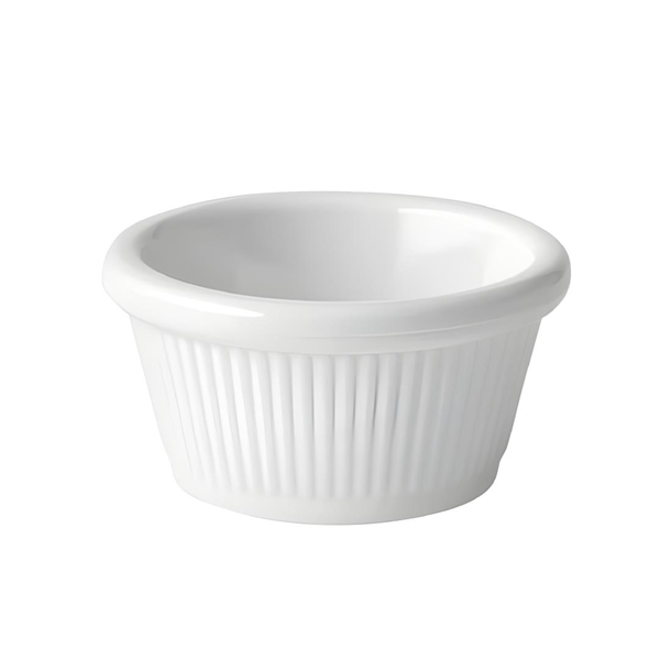 Fluted White Ramekin 2oz 6cl (Box 12) (B2B)