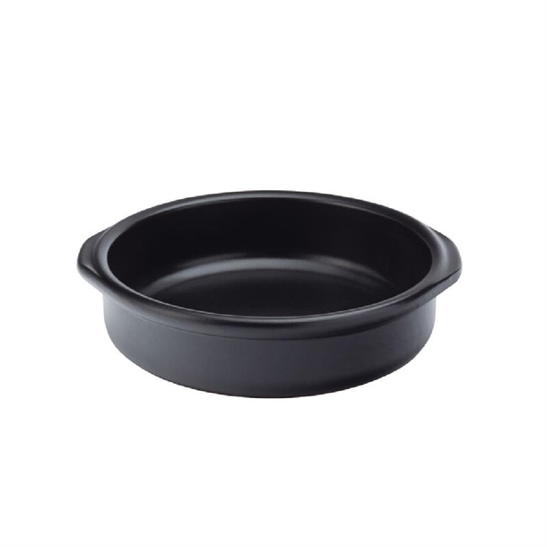 Black Tapas Dish 6.75" 17cm (Box 8) (B2B)