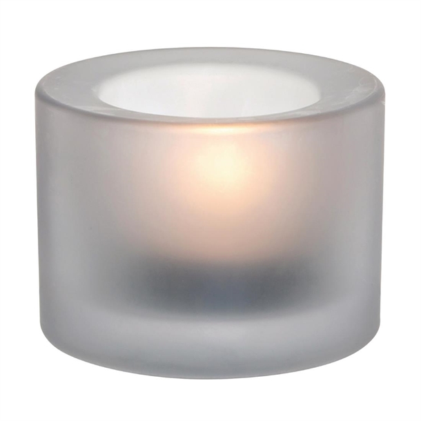 Chunky Tealight Holder - White (Box 12) (B2B)