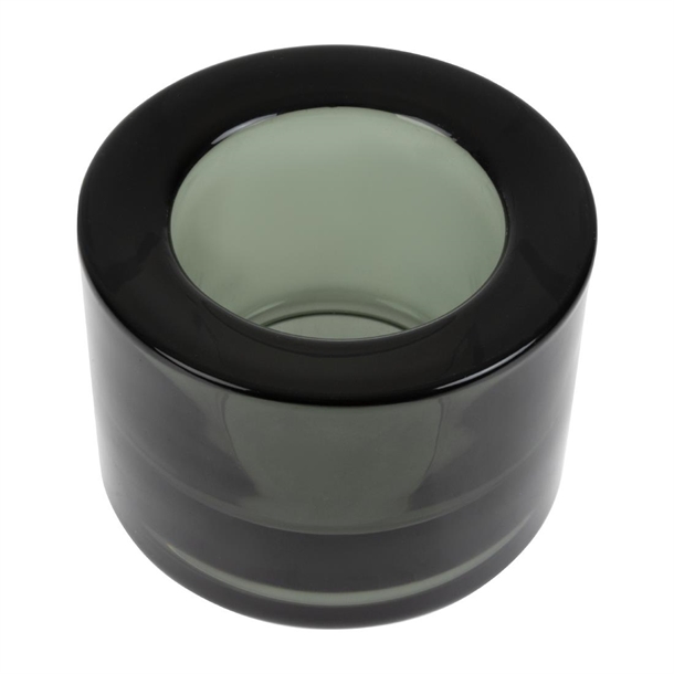 Chunky Tealight Holder - Black (Box 12) (B2B)