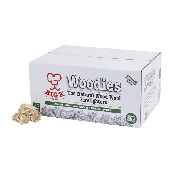 Big K Woodies Natural Wood Wool Firelighters 2kg