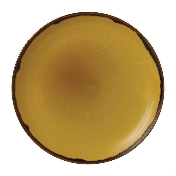 Dudson Harvest Mustard Coupe Plate 12 3/4" (Box 6) (Direct)