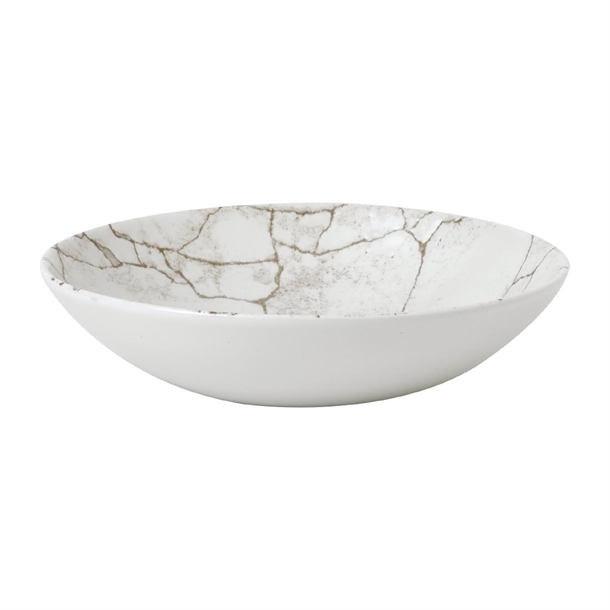 Churchill Studio Prints Kintsugi Agate Grey Evolve Coupe Bowl 7.25" Box 12