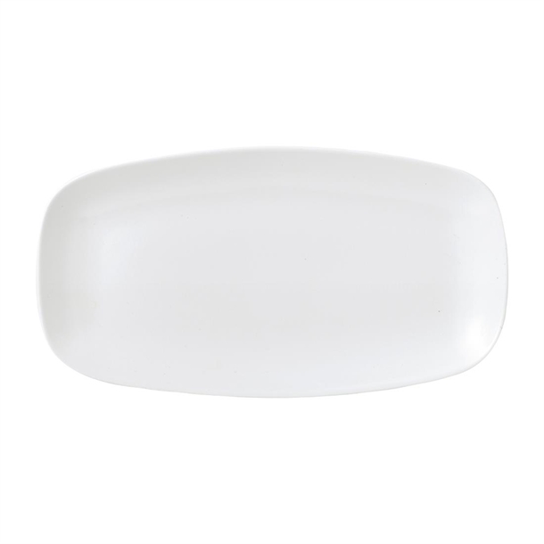 Vellum White Chefs' Oblong Plate No. 4 - 13 7/8x7 3/8 " (Box 6) (Direct)