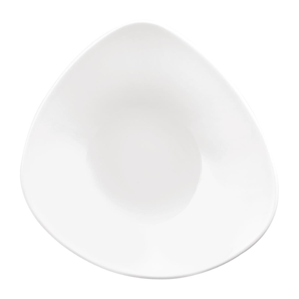 Churchill Super Vitrified Vellum White Triangle Bowl 13oz (Box 12) (Direct)
