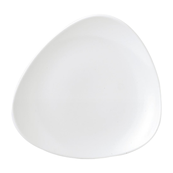 Churchill Super Vitrified Vellum White Triangle Plate 7 3/4 " (Box 12) (Direct)