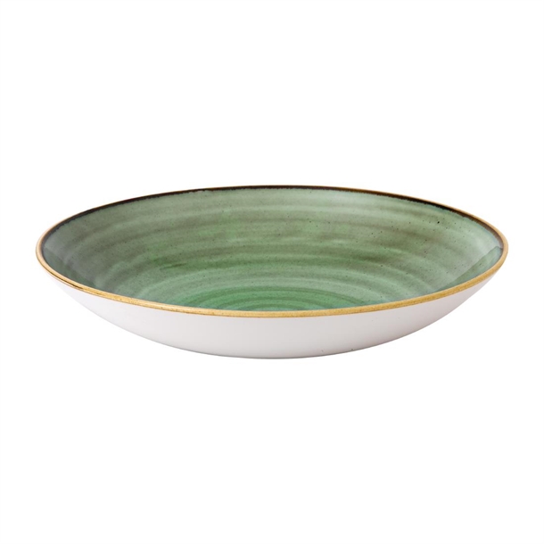 Super Vitrified Stonecast Samphire Green Coupe Bowl 12 " 84.5oz (Box 6) (Direct)