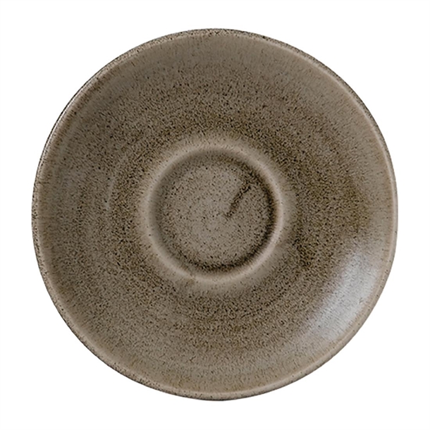 Stonecast Patina Antique Taupe Espresso Saucer 4 1/2 " (Box 12) (Direct)