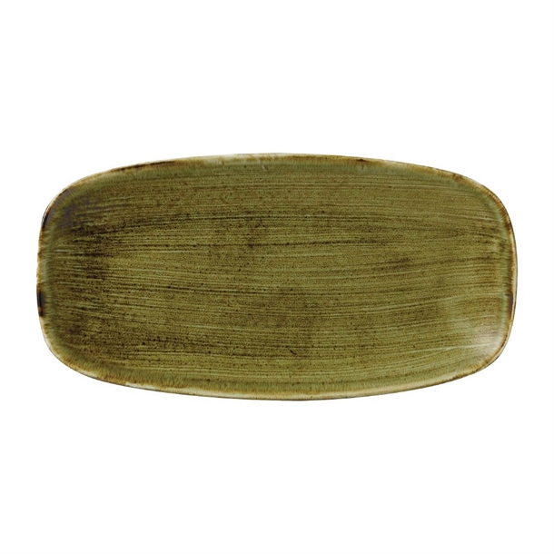 Stonecast Plume Olive Chefs' Oblong Plate No. 3 11 3/4x6 " (Box 12) (Direct)