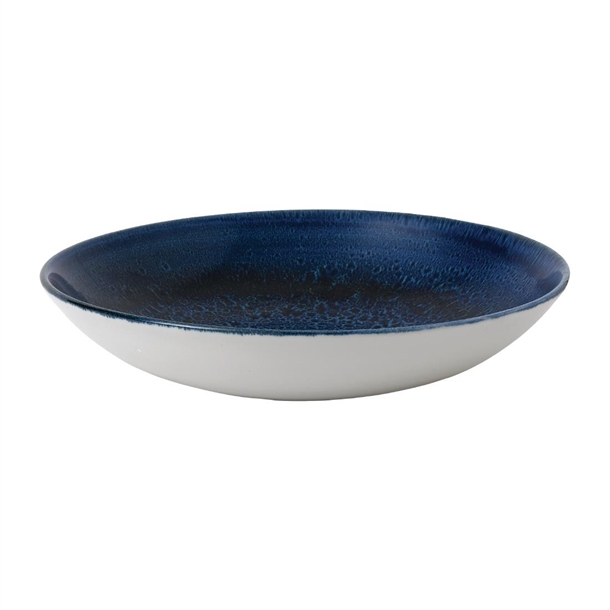Super Vitrified Stonecast Plume Ultramarine Coupe Bowl 40oz (Box 12) (Direct)