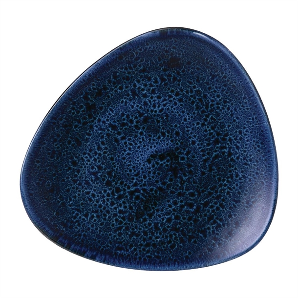 Super Vitrified Stonecast Plume Ultramarine Triangle Plate 9 " (Box 12) (Direct)