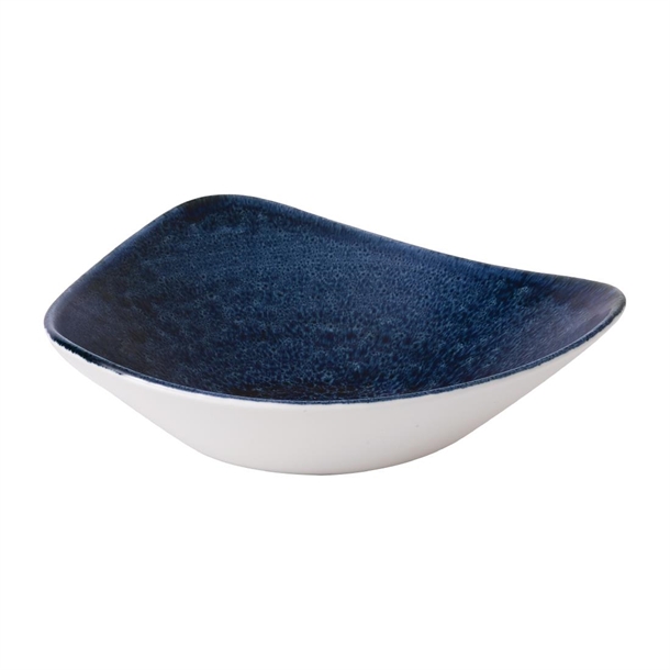 Super Vitrified Stonecast Plume Ultramarine Triangle Bowl 21oz (Box 12) (Direct)