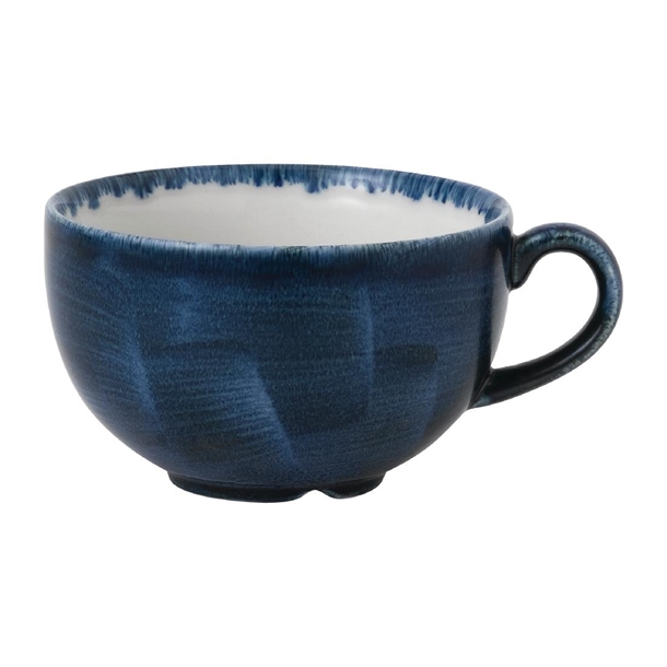 Super Vitrified Stonecast Plume Ultramarine Cappuccino Cup 8oz (Box 12) (Direct)